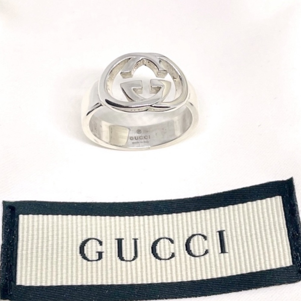 Authentic Gucci GG Sterling Silver Ring Size 6